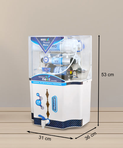 SkyLand 18L RO+UV+UF+TDS Water Purifier for Home (White)